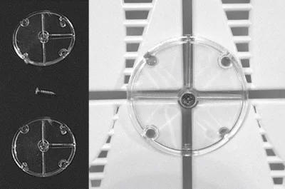 Комплект креплений для навески декоративных панелей, отделка транспарент, 10 шт.