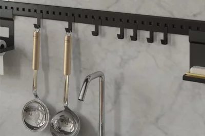 Крючок тройной 100мм, отделка черный бархат (матовый)