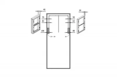 Расширитель 20 мм для лифта SE08, отделка белая