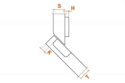 Петля 45" угловая с доводчиком