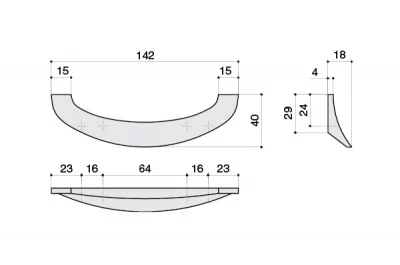 Ручка-скоба 64-96мм, отделка хром глянец