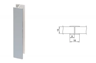 Комплект угловых элементов для цоколя ПВХ H.150, серый металлик