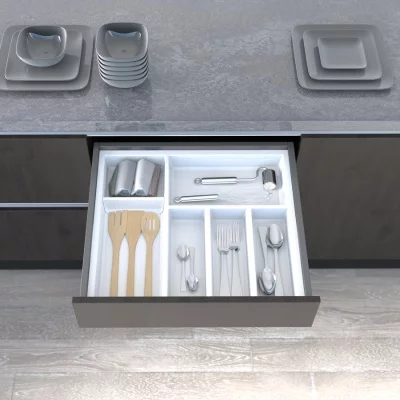 SKY Ёмкость в базу 600 (473х520) для столовых приборов, цвет белый