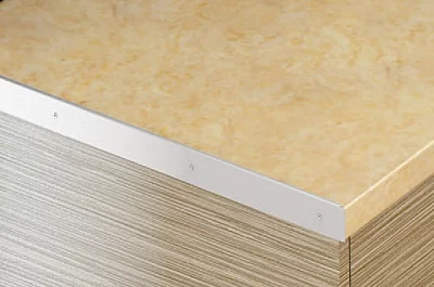 Профиль торцевой R3 для столешницы Н.40, универсальный, алюминий