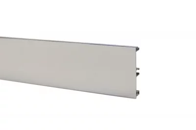 Цоколь алюминиевый H.100, L=4000, сталь нержавеющая полированная