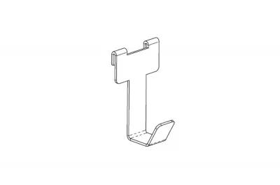 Крючок одинарный 40мм, отделка белый бархат (матовый)