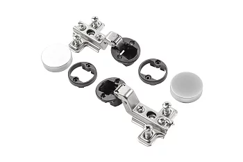 GTV: Петля GTV для стекла + ответная Планка с евро шурупом и заглушка овальная алюминий ZP-CIG-17UZE