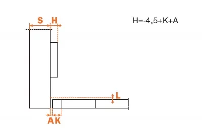 Петля 94" вкладная для стекла