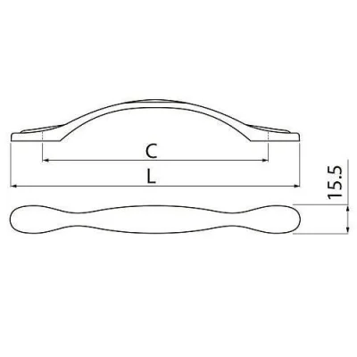 GTV: Ручка ROYAL5 L-128, белый/золото: UZ-ROYAL5-128-10-03