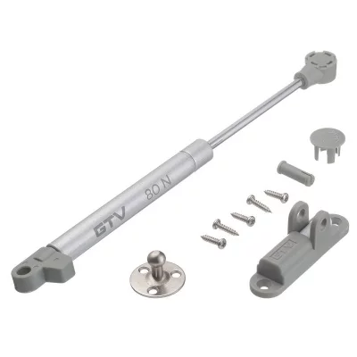 ПОДЪЁМНИК ГАЗОВЫЙ С АМОРТИЗАТОРОМ, без регулировки 80N GTV, серый: PD-GAMB080-N02