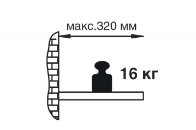 Менсолодержатель "BiQuadro", отделка хром матовый, комплект 2 штуки