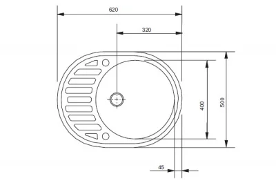 Мойка ROG 611C, фрагранит бежевый, вентиль 3 1/2&quot; в комплекте