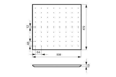 Многофункциональная панель в базу 600, МДФ/ламинат венге