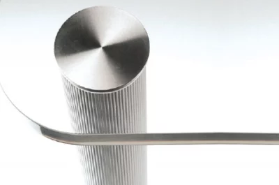 615 Crystal Комплект ног d.60мм Н720 для стеклянного стола, рифлёный алюминий (4 ноги + 4 базы)