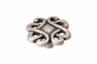 Ручка-кнопка, отделка серебро старое