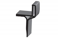 Карниз H.50мм для шторок-жалюзи, цвет Серый, L=2.18м