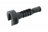 Полкодержатель врезной d.17мм, для ДСП 22-25мм, цвет чёрный