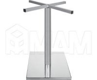 Подстолье с квадратным основ, D60, H700, хром вулканический, 1шт.: Т 76/715 ХРОМ КВ