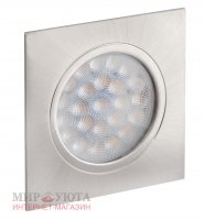 POINT Cветодиодный светильник точечный квадратный, хром, 12V, нейтральный белый 4000К, 2W: PO12-QNO-NW2