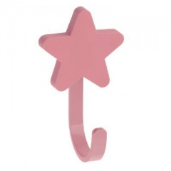 GTV: Крючок мебельный WM-STAR звезда, розовый: WM-STAR-RZ