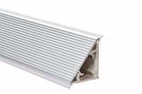 Бортик треугольный L=4000, алюминий анодированный рифленый