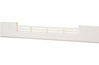 0418 Решётка вентиляционная для цоколя ПВХ H.100, L=600, белый глянец NEW