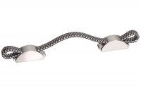 Ручка-скоба 96/128мм, отделка мокко + сталь нержавеющая