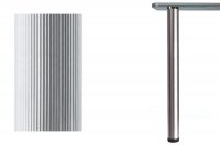 615 Crystal Комплект ног d.60мм Н470 для стеклянного стола, рифлёный алюминий (4 ноги + 4 базы)