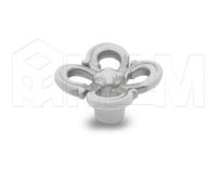 Ручка-кнопка белый/серебро винтаж: WPO.636.031.00V4