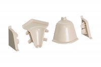 Комплект угловых элементов для овального бортика, цвет топленое молоко