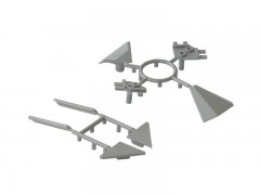 Комплект соединителей треугольного пристеночного бортика ALPHALUX(6частей), пластик, серый