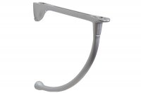 Менсолодержатель "Изогнутый", отделка алюминий, комплект 2 штуки