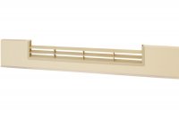 0443 Решётка вентиляционная для цоколя ПВХ H.100, L=600, магнолия NEW