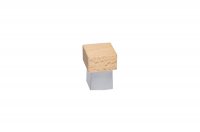 Ручка-кнопка, отделка бук + хром матовый