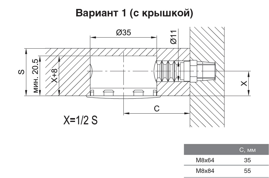 Разметка под эксцентрик