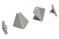 Комплект угловых элементов и заглушек для треугольных бортиков AA.101 и AA.102, цвет серый