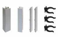 Комплект угловых элементов для цоколя ПВХ H.150, серый металлик