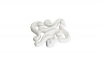 Ручка-кнопка, отделка белый глянцевый