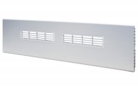 182/805 Решётка вентиляционная для цоколя ПВХ Н.150, L=600, под шлифованный алюминий