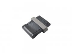 Ручка-кнопка, черная кожа/графит