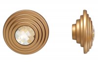 Ручка-кнопка, отделка золото матовое + горный хрусталь