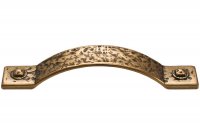 Ручка-скоба 128мм, отделка бронза античная красная