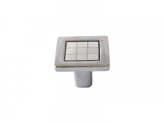 Ручка кнопка со вставкой Mico 6064, 02 хром