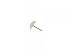 Накладка антифрикционная для мебели с гвоздем FIRMAX, d=14 мм, сталь, цинк, пластик, белый