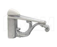 Менсолодержатель для деревянных и стеклянных полок 4 - 25 мм, L-115 мм, белый/серебро винтаж: V6770000AB