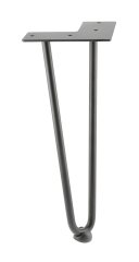 GTV: Ножка NM-ARTO-12-2R406 черный матовый, 2 прутка, D-12 мм, H-406: NM-ARTO-12-2R406-20M