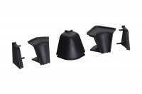 Комплект угловых элементов для овального бортика 55\63, цвет черный