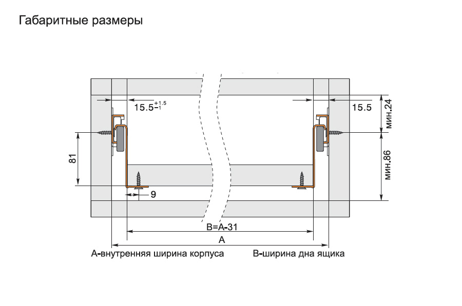 Выдвижные ящики МЕТАБОКС (METABOX) фирмы БЛЮМ …