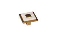 Ручка-кнопка, отделка бронза античная французская + вставка