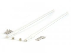 Рейлинг продольный Firmax глубина 350 мм белый, (2 рейлинга + 2 крепления)